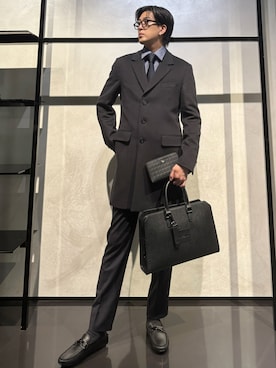 「アイテム（財布）」を使った、IBUKIさん（メンズ・182cm）の秋コーディネート