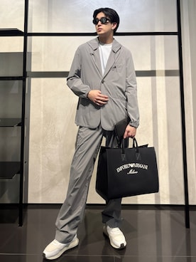 「アイテム（財布）」を使った、IBUKIさん（メンズ・182cm）の春コーディネート