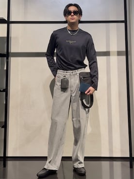 「アイテム（財布）」を使った、IBUKIさん（メンズ・182cm）の秋コーディネート