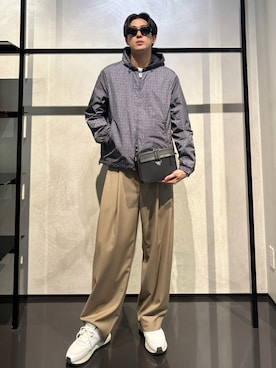 「アイテム（ナイロンジャケット）」を使った、IBUKIさん（メンズ・182cm）の秋コーディネート