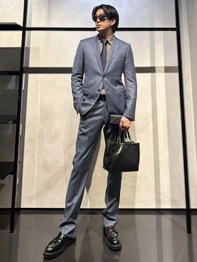 「アイテム（カードケース）」を使った、IBUKIさん（メンズ・182cm）の秋コーディネート