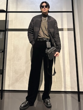 「アイテム（財布）」を使った、IBUKIさん（メンズ・182cm）の秋コーディネート