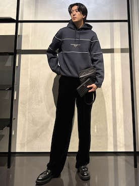 「アイテム（財布）」を使った、IBUKIさん（メンズ・182cm）の秋コーディネート