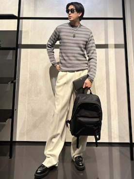 「お洒落さんとつながりたい」｜「アイテム（財布/小物）」を使った、IBUKIさん（メンズ・182cm）の秋コーディネート