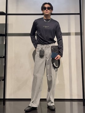 「アイテム（財布）」を使った、IBUKIさん（メンズ・182cm）の夏コーディネート