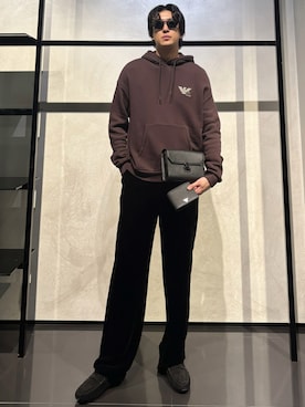 「アイテム（財布）」を使った、IBUKIさん（メンズ・182cm）の秋コーディネート