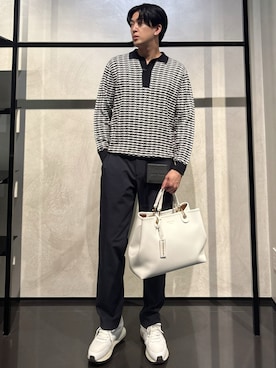 「アイテム（財布）」を使った、IBUKIさん（メンズ・182cm）の秋コーディネート