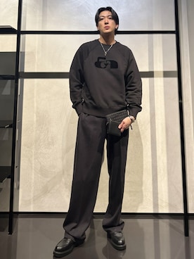 「アイテム（カードケース）」を使った、IBUKIさん（メンズ・182cm）の冬コーディネート