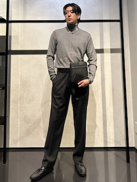 「アイテム（財布）」を使った、IBUKIさん（メンズ・182cm）の秋コーディネート