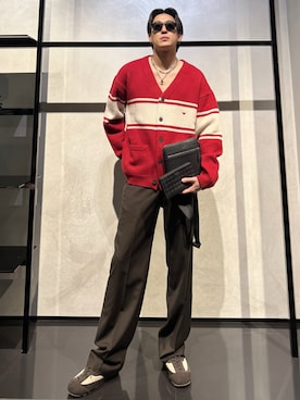 「アイテム（財布）」を使った、IBUKIさん（メンズ・182cm）の秋コーディネート