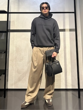 「アイテム（財布）」を使った、IBUKIさん（メンズ・182cm）の秋コーディネート