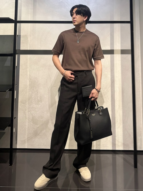 エンポリオ アルマーニ】ステンレススチール製ドッグタグネックレス