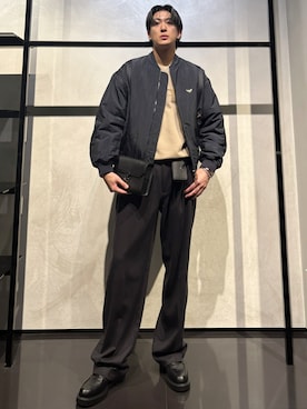 「アイテム（財布）」を使った、IBUKIさん（メンズ・182cm）の冬コーディネート