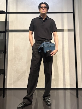 「アイテム（カードケース）」を使った、IBUKIさん（メンズ・182cm）の夏コーディネート