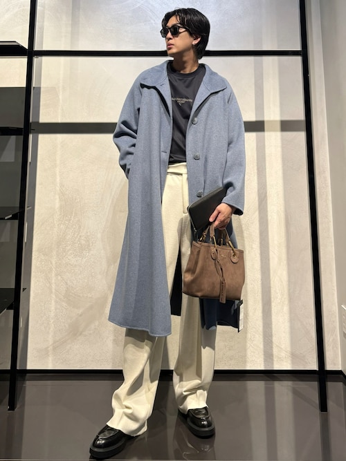 セール】【エンポリオ アルマーニ】モックネックコート ウール混紡