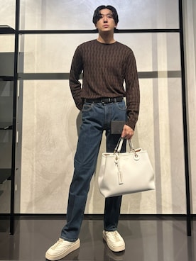 「アイテム（財布）」を使った、IBUKIさん（メンズ・182cm）の秋コーディネート