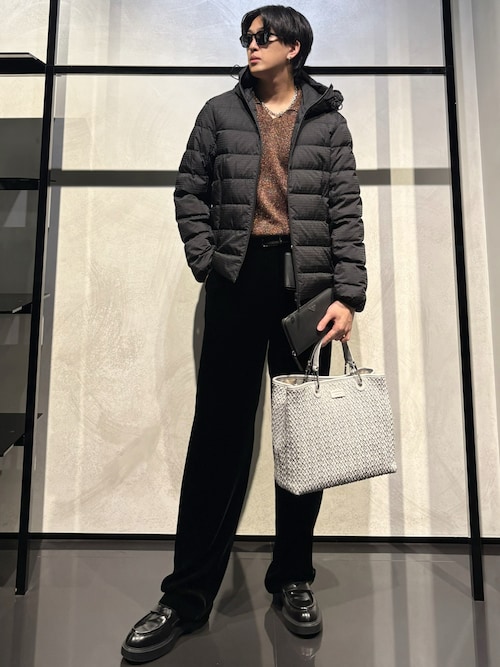 エンポリオ アルマーニ】フード付きダウンジャケット ナイロン