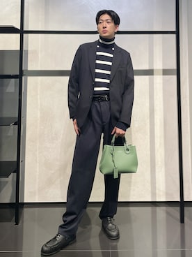 「アイテム（ハンドバッグ）」を使った、IBUKIさん（メンズ・182cm）の秋コーディネート