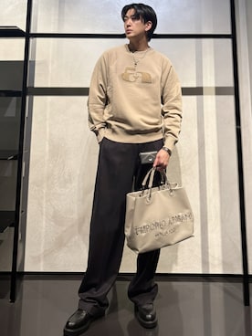 「アイテム（カードケース、ブラック系）」を使った、IBUKIさん（メンズ・182cm）の冬コーディネート