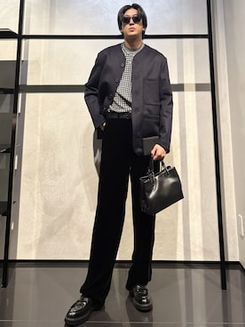 「アイテム（財布）」を使った、IBUKIさん（メンズ・182cm）の秋コーディネート