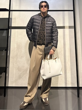 「アイテム（財布）」を使った、IBUKIさん（メンズ・182cm）の秋コーディネート