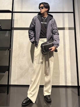 「アイテム（ナイロンジャケット）」を使った、IBUKIさん（メンズ・182cm）の秋コーディネート