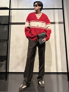 「アイテム（財布）」を使った、IBUKIさん（メンズ・182cm）の秋コーディネート