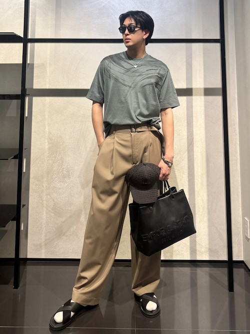 【Emporio Armani】MyEA 2Way ロゴ 編み込みレザーハンドバッグ エンポリオ アルマーニ】MyEA ショッパー レザー 編み込みロゴ