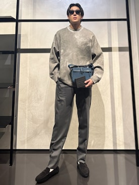 「アイテム（財布/小物、ブラック系）」を使った、IBUKIさん（メンズ・182cm）の冬コーディネート