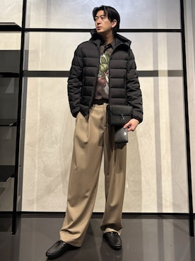 「アイテム（財布）」を使った、IBUKIさん（メンズ・182cm）の秋コーディネート