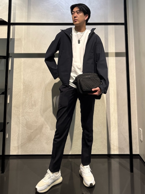 EMPORIO ARMANI◆オムニア ジャカード ショルダーバッグ フラットショルダーバッグ ジャカード オールオーバーレタリング