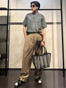「アイテム（財布）」を使った、IBUKIさん（メンズ・182cm）の夏コーディネート