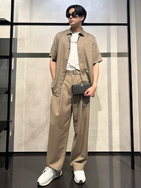 「アイテム（財布、ブラック系）」を使った、IBUKIさん（メンズ・182cm）の夏コーディネート