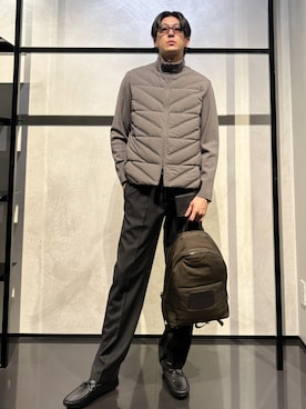 「アイテム（バックパック/リュック）」を使った、IBUKIさん（メンズ・182cm）の秋コーディネート