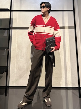 「アイテム（財布）」を使った、IBUKIさん（メンズ・182cm）の秋コーディネート