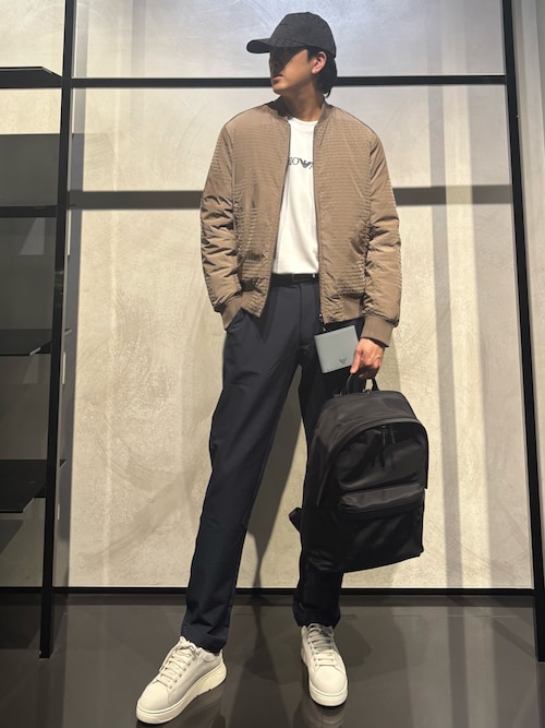 エンポリオ アルマーニ】リバーシブルブルゾン ナイロン フロックロゴ