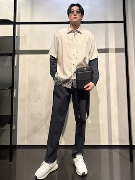 「アイテム（財布）」を使った、IBUKIさん（メンズ・182cm）の夏コーディネート