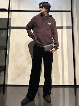 「アイテム（スウェット）」を使った、IBUKIさん（メンズ・182cm）の秋コーディネート