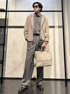 「アイテム（財布）」を使った、IBUKIさん（メンズ・182cm）の春コーディネート