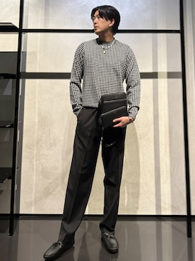 「アイテム（財布）」を使った、IBUKIさん（メンズ・182cm）の秋コーディネート