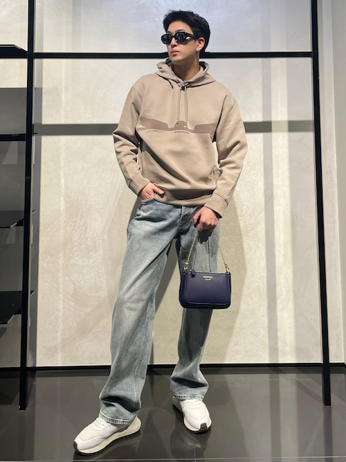 EMPORIO ARMANI▼コットン ロゴ フード付き スウェットシャツ セール】【エンポリオ アルマーニ】フード付きスウェットシャツ