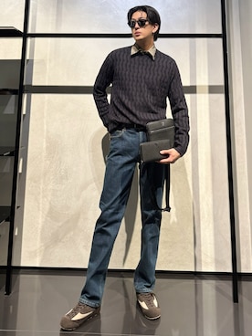 「アイテム（財布）」を使った、IBUKIさん（メンズ・182cm）の秋コーディネート