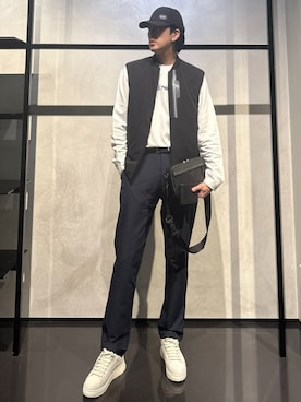 「アイテム（財布）」を使った、IBUKIさん（メンズ・182cm）の秋コーディネート