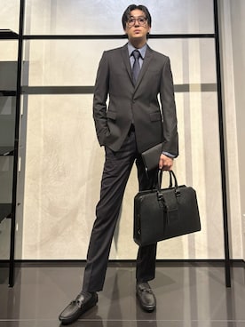 「アイテム（財布）」を使った、IBUKIさん（メンズ・182cm）の冬コーディネート