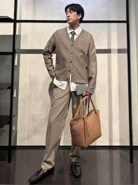 「アイテム（財布）」を使った、IBUKIさん（メンズ・182cm）の秋コーディネート