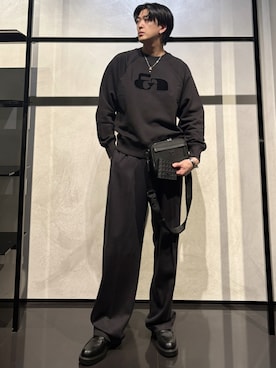 「アイテム（ブレスレット）」を使った、IBUKIさん（メンズ・182cm）の冬コーディネート