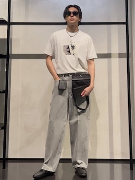 「アイテム（Tシャツ/カットソー）」を使った、IBUKIさん（メンズ・182cm）の夏コーディネート