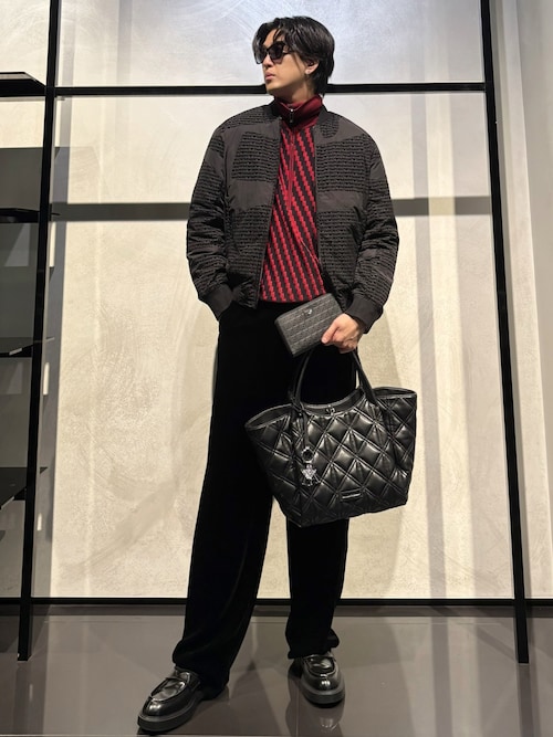 エンポリオ アルマーニ】トートバッグ キルトナッパレザーエフェクト