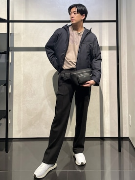 「EMPORIO ARMANI（エンポリオアルマーニ）のアイテム（ジャケット/アウター）」を使った、IBUKIさん（メンズ・182cm）の秋コーディネート