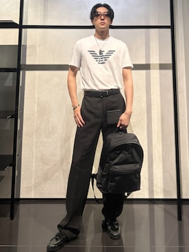 「アイテム（バックパック/リュック）」を使った、IBUKIさん（メンズ・182cm）の夏コーディネート